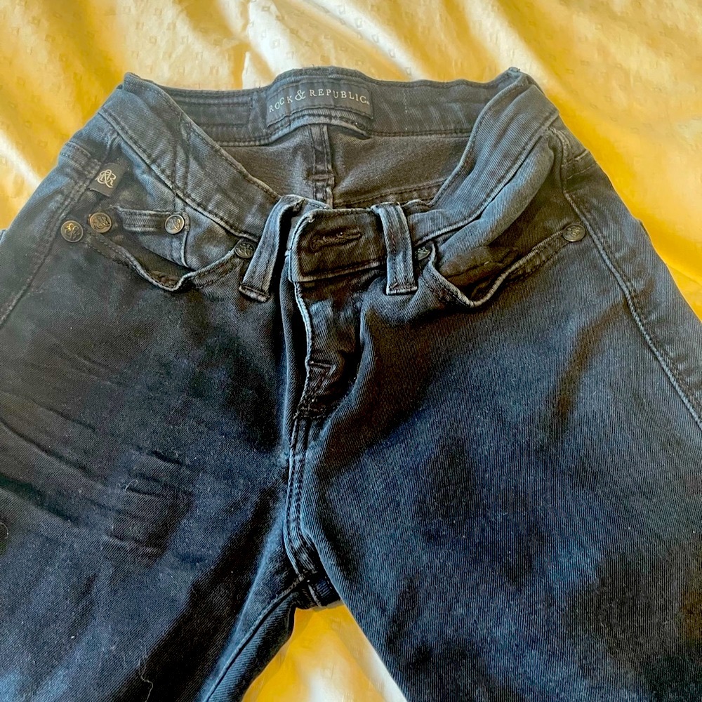 Skinny jeans faded black has stretch